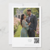 Delicate Romantic Flowers and Branches Wedding Save The Date (Rückseite)