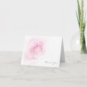 Delicate Rosa Rose Vielen Dank Anmerkungen Dankeskarte