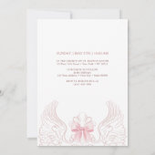 Delicate Roses Frame Baptism Invitation Einladung (Rückseite)