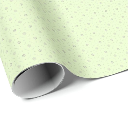 Delicate Sage Luxury Gift Wrap - Soft Floral Grace Geschenkpapier (Rolleneckpunkt)