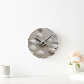 Delicate Seashells Beach Serenity Runde Wanduhr (Zuhause)