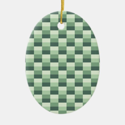 Delicate Shades of Green in Pastel Keramik Ornament (Vorne)