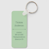 Delicate Shades of Green in Pastel Schlüsselanhänger (Rückseite)