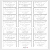 Delicate Silver Calligraphy Guest Address Labels (Blatt)