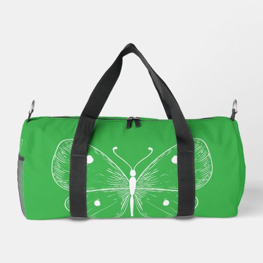 Delicate Sketch Butterfly Duffle Bag (Rückseite)