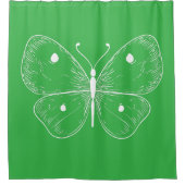 Delicate Sketch Butterfly Duschvorhang (Vorderseite)
