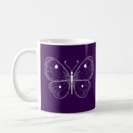 Delicate Sketch Butterfly Kaffeetasse