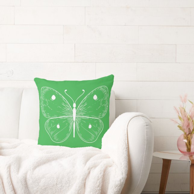 Delicate Sketch Butterfly Kissen (Liege)