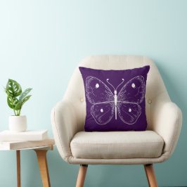 Delicate Sketch Butterfly Kissen