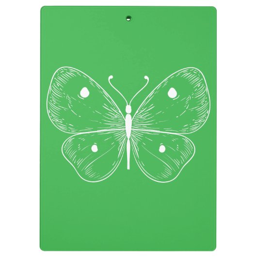 Delicate Sketch Butterfly Klemmbrett (Rückseite)