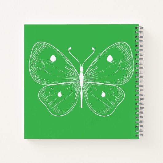 Delicate Sketch Butterfly Notizblock (Rückseite)