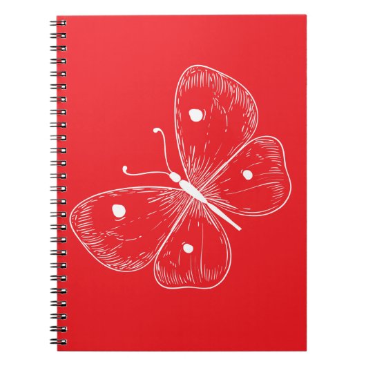 Delicate Sketch Butterfly Notizblock (Vorderseite)
