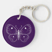 Delicate Sketch Butterfly Schlüsselanhänger (Rückseite)