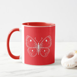 Delicate Sketch Butterfly Tasse