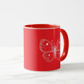 Delicate Sketch Butterfly Tasse (VorderseiteRechts)