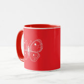 Delicate Sketch Butterfly Tasse (Vorderseite Links)