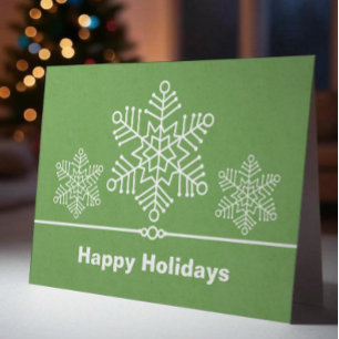 Delicate Snowflakes Christmas Card Feiertagskarte