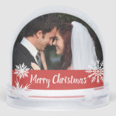 Delicate Snowflakes Double Photo Schneekugeln (Rückseite)