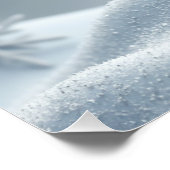 Delicate Snowflakes – Minimal Winter Wall Art Poster (Ecke)