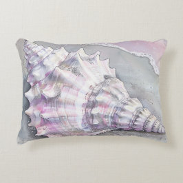 Delicate Soft Pastel Lilac Seashell Dekokissen