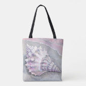 Delicate Soft Pastel Lilac Seashell Tasche (Rückseite)