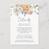 Delicate Spring Floral Wedding Details Begleitkarte (Vorderseite)