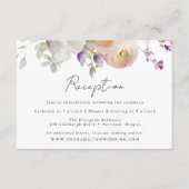 Delicate Spring Floral Wedding Reception Begleitkarte (Vorderseite)