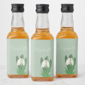 Delicate Spring Snowdrop Flower  Alkoholflaschenetikett (Flaschen)