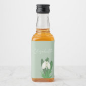 Delicate Spring Snowdrop Flower  Alkoholflaschenetikett (Vorderseite)