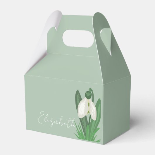 Delicate Spring Snowdrop Flower  Geschenkschachtel (Vorderseite)