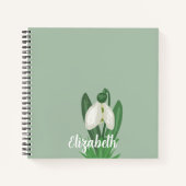 Delicate Spring Snowdrop Flower  Notizblock (Vorderseite)