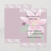 Delicate Stargazer Lily Einladung Hochzeit (Vorne/Hinten)