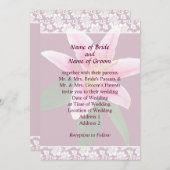 Delicate Stargazer Lily Wedding Einladung Set (Vorne/Hinten)