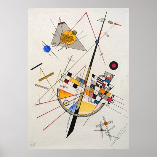 Delicate Tension (1923) by Wassily Kandinsky Poster (Vorne)
