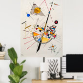 Delicate Tension (1923) by Wassily Kandinsky Poster (Heimbüro)
