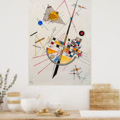 Delicate Tension (1923) by Wassily Kandinsky Poster (Küche)