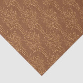 Delicate Tossed Floral Silhouette | Burnt Umber Seidenpapier (Ausschnitt)