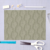 Delicate Tossed Floral Silhouette | Muted Khaki Seidenpapier (Handwerk)