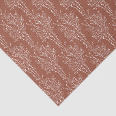 Delicate Tossed Floral Silhouette | Rusty Sienna Seidenpapier (Ausschnitt)