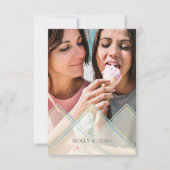 Delicate Transparency Effect on Romantic Couple Einladung (Vorderseite)