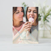 Delicate Transparency Effect on Romantic Couple Einladung (Stehend Vorderseite)