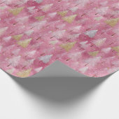 Delicate Tree Motif on Blush Background Geschenkpapier (Ecke)