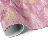 Delicate Tree Motif on Blush Background Geschenkpapier (Rolleneckpunkt)