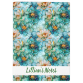 Delicate Water Lily Pattern Name Klemmbrett (Rückseite)