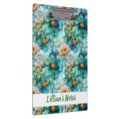 Delicate Water Lily Pattern Name Klemmbrett (Rechts)