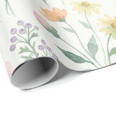 Delicate Watercolor Floral Seamless Pattern – Soft Geschenkpapier (Rolleneckpunkt)