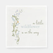 Delicate Watercolor Little Wildflower Baby Shower Serviette (Vorderseite)