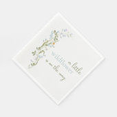 Delicate Watercolor Little Wildflower Baby Shower Serviette (Ecke)