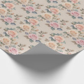 Delicate Watercolor Roses In Soft Pastel Colors  Geschenkpapier (Ecke)