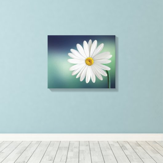 Delicate White Daisy Leinwanddruck (Insitu (Holzboden))
